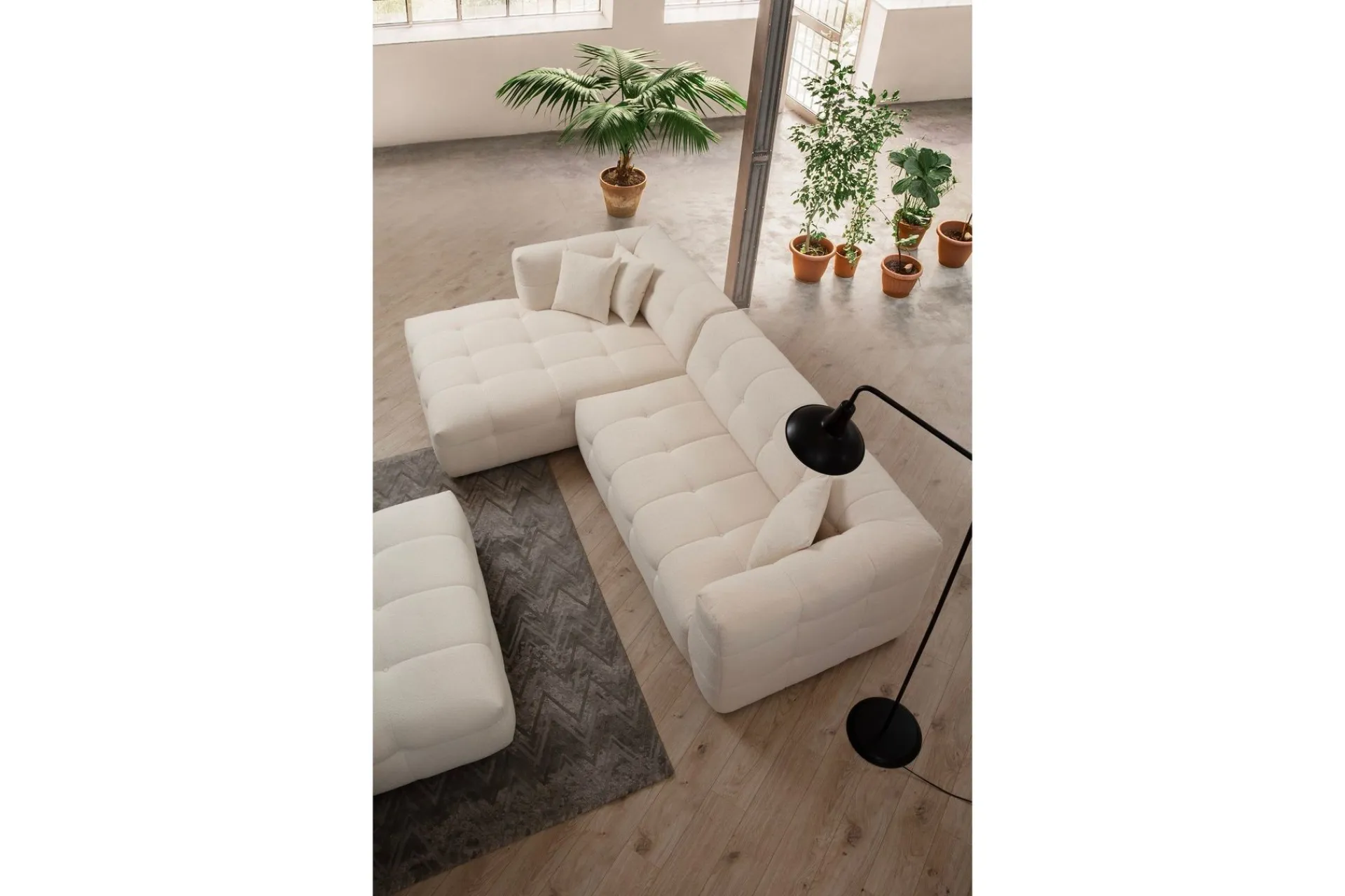 Sofa Med Sjeselong-Octavian Sofa med Sjeselong 5-seter Beige