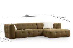 Octavian Sofa med Sjeselong 5-seter