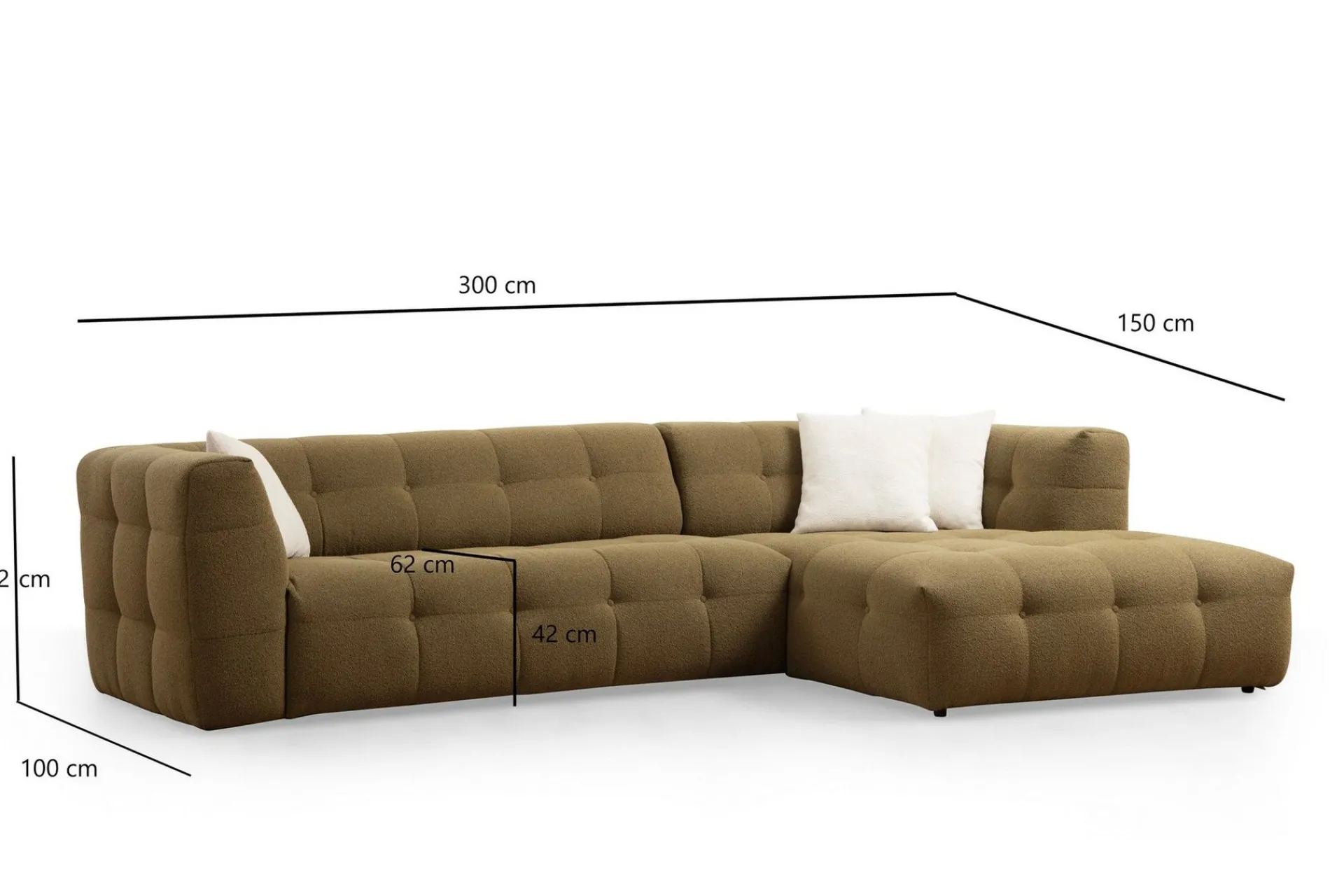 Octavian Sofa med Sjeselong 5-seter