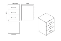 Kontorbord-Okani Skrivebord 140 cm med oppbevaring og fotskammel Natur,Svart