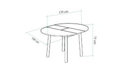 Spisebord & Kjøkkenbord-Oliver Spisebord 100 cm Valnöt