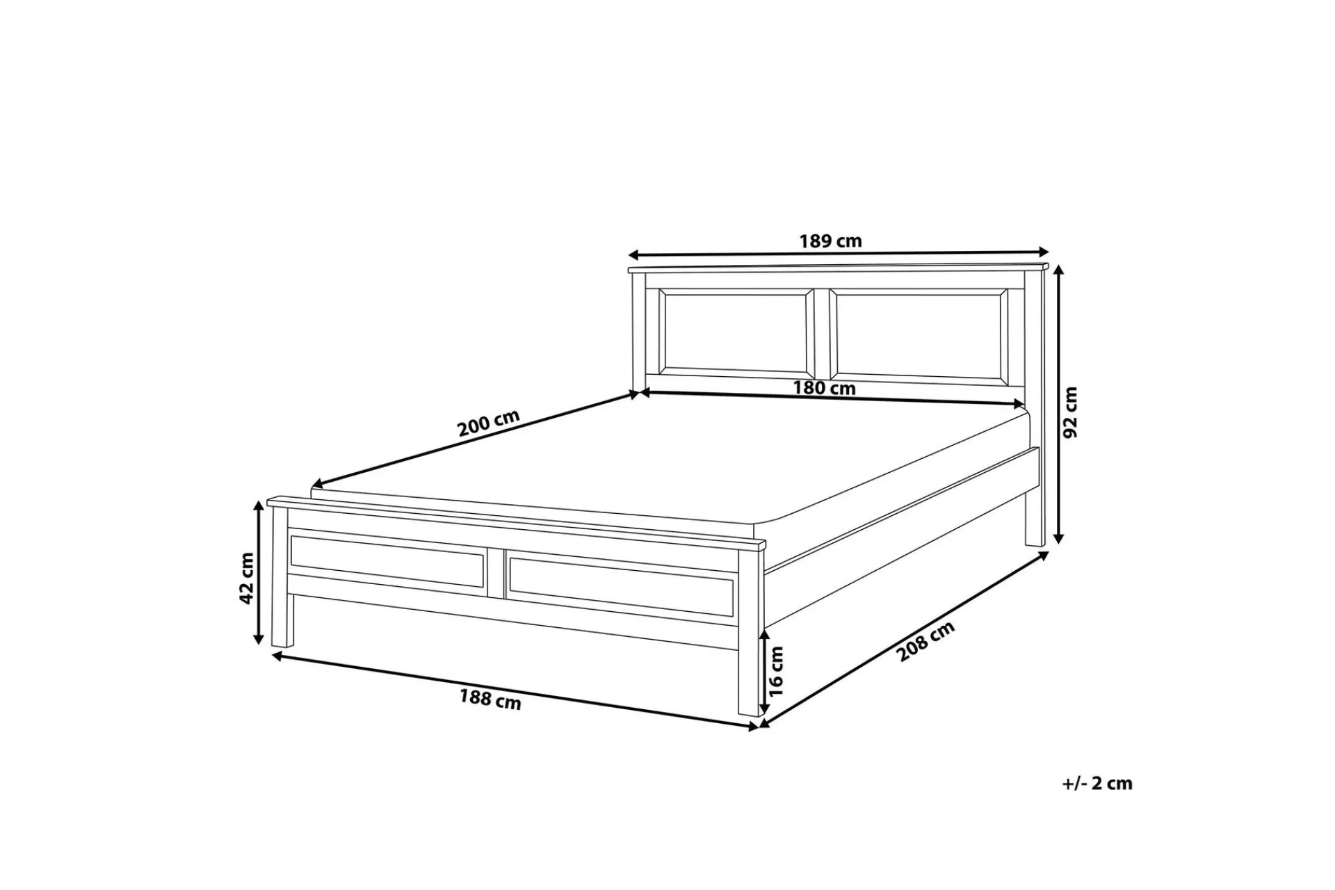 Bedly Olivet Dobbeltseng 180 | 200 cm