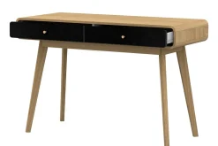 Kontorbord-Olivet Skrivebord 120 cm Natur,Svart