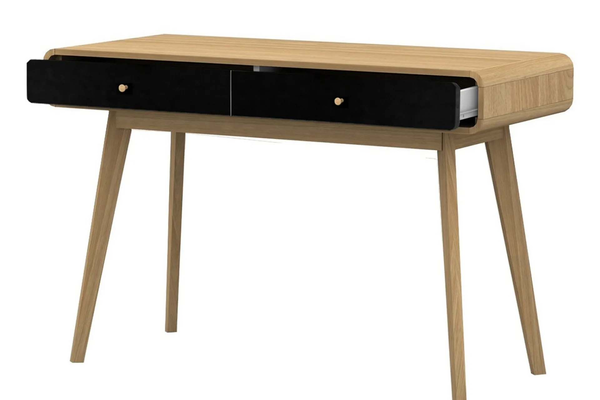 Kontorbord-Olivet Skrivebord 120 cm Natur,Svart