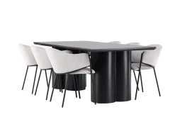 Venture Home Olivia Spisegruppe 210 cm Rektangulær med 6 Evelina stoler