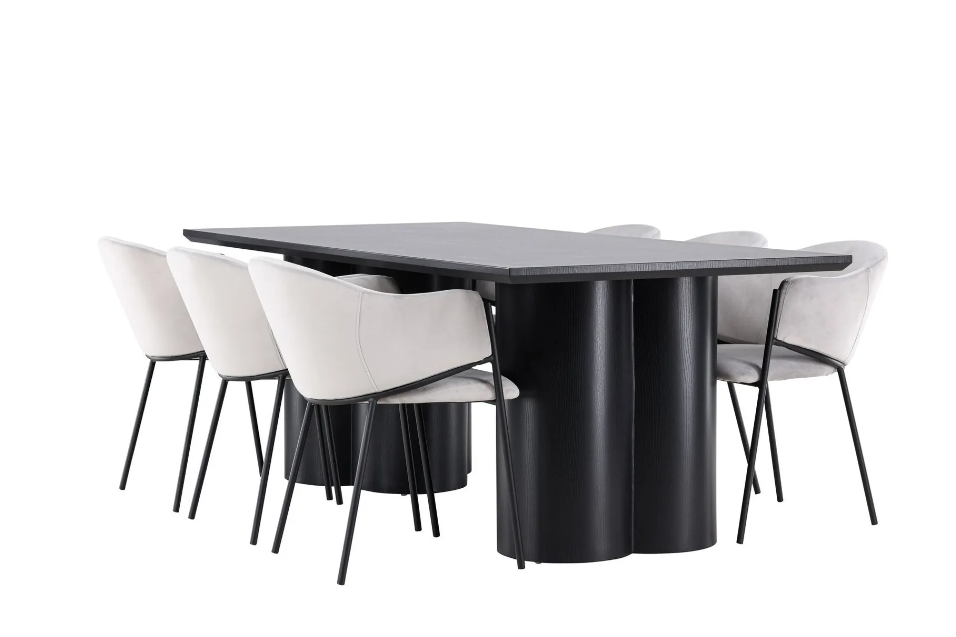 Venture Home Olivia Spisegruppe 210 cm Rektangulær med 6 Evelina stoler