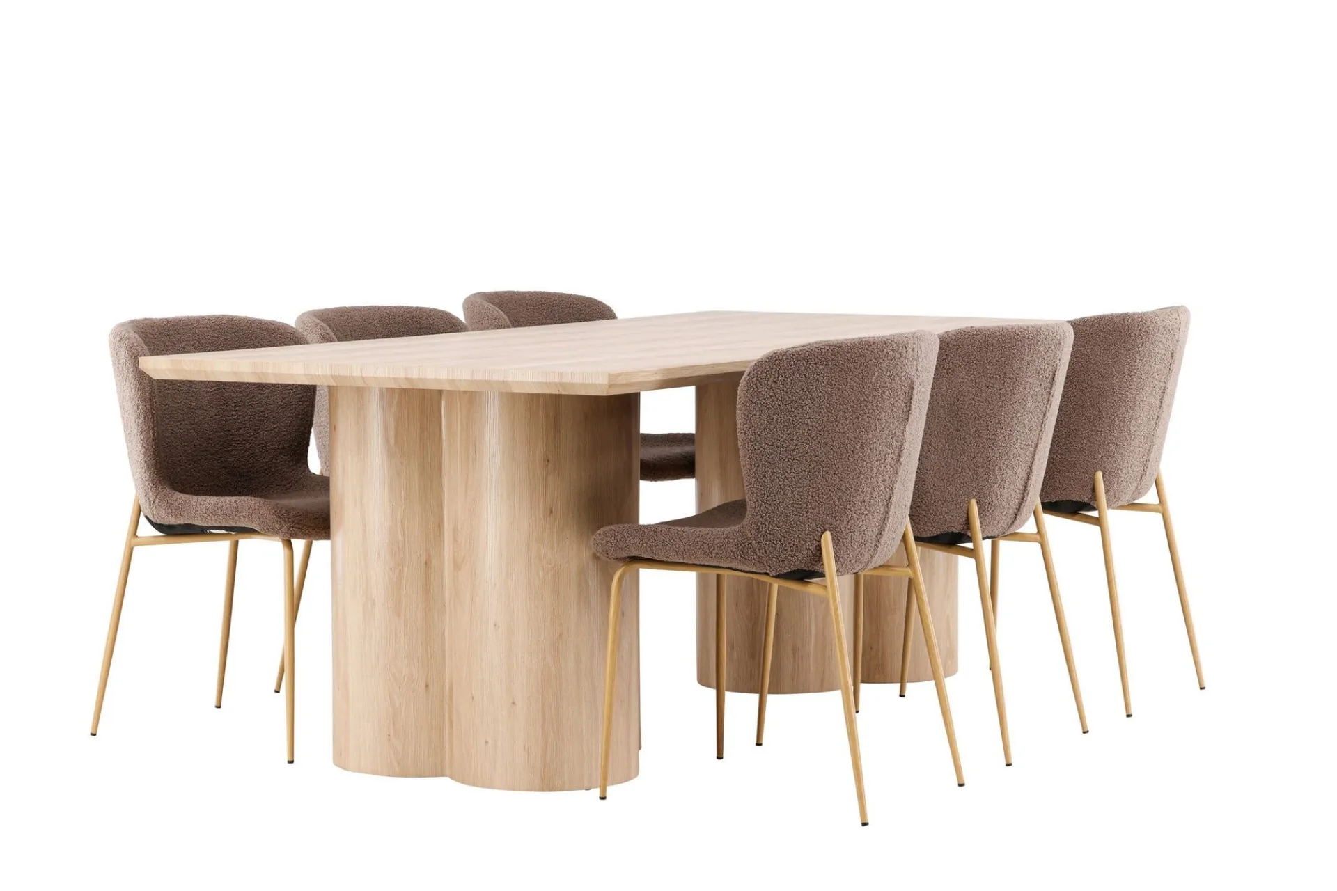 Venture Home Olivia Spisegruppe 210 cm Rektangulær med 6 Modesto stoler