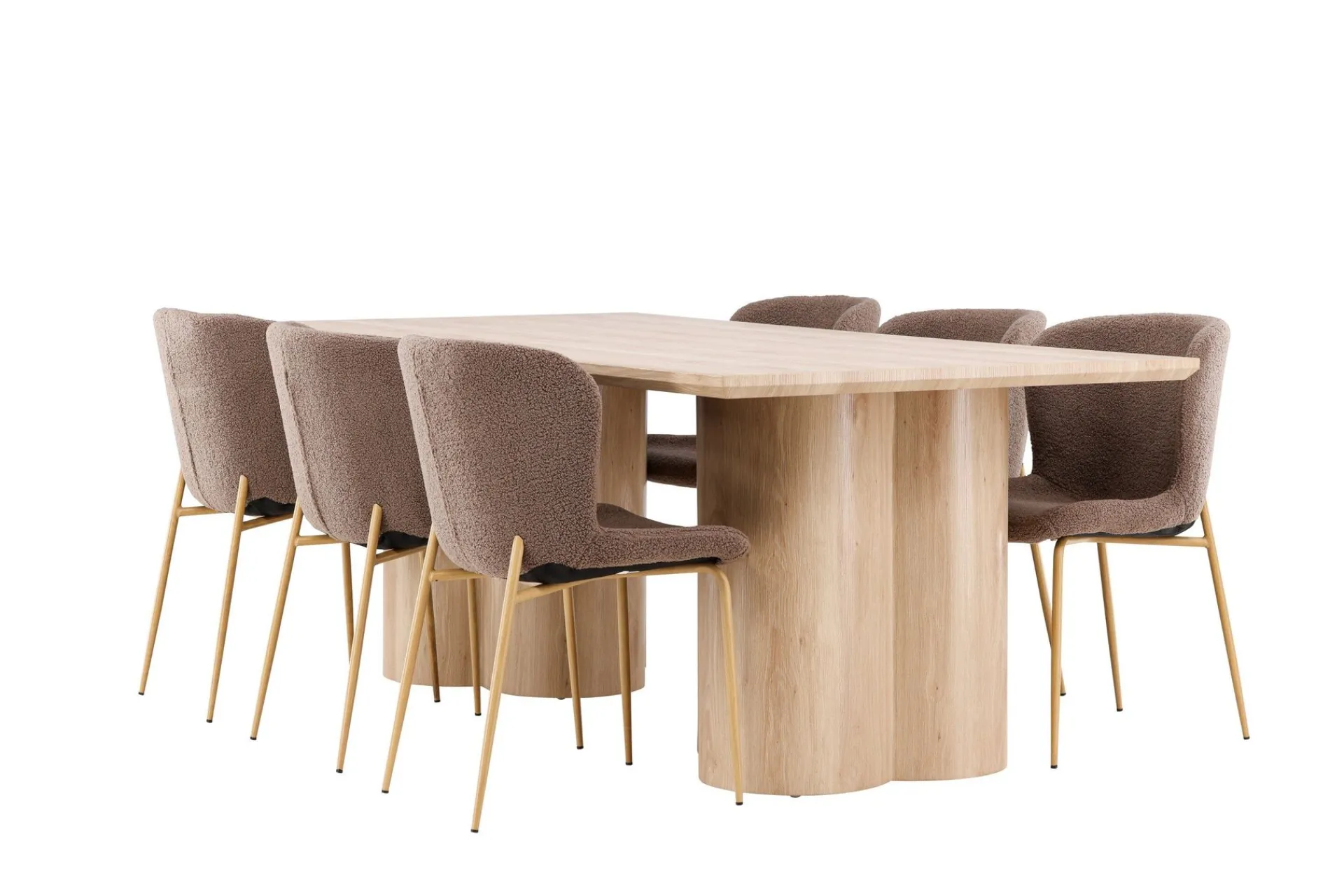 Venture Home Olivia Spisegruppe 210 cm Rektangulær med 6 Modesto stoler