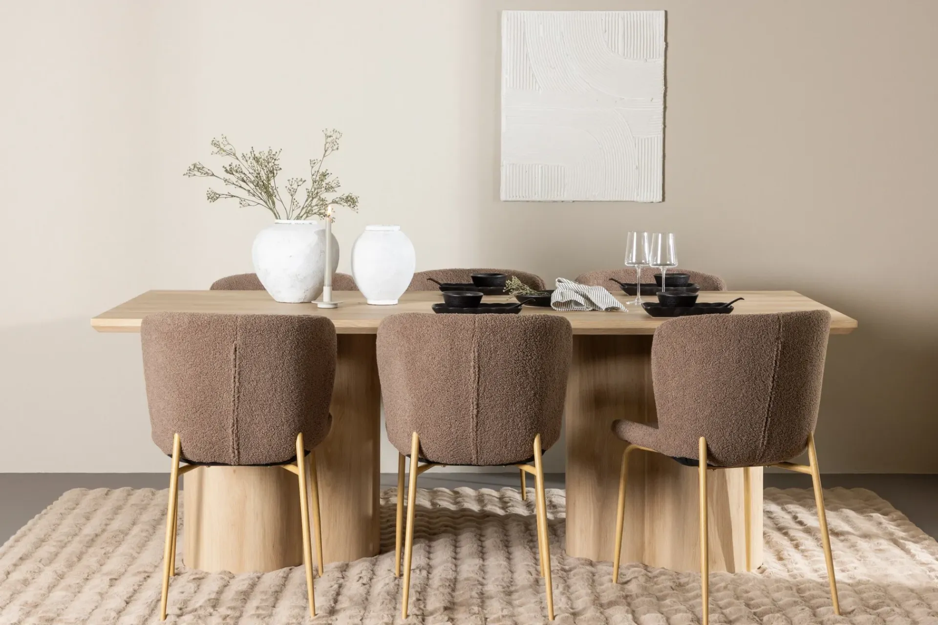 Venture Home Olivia Spisegruppe 210 cm Rektangulær med 6 Modesto stoler