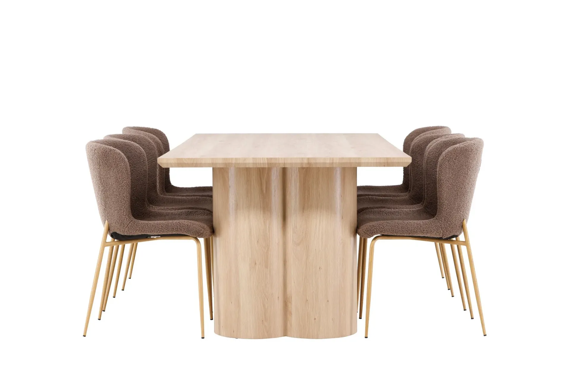 Venture Home Olivia Spisegruppe 210 cm Rektangulær med 6 Modesto stoler