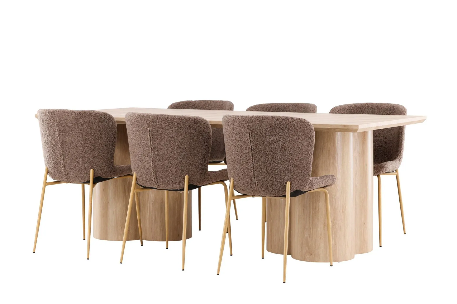 Venture Home Olivia Spisegruppe 210 cm Rektangulær med 6 Modesto stoler
