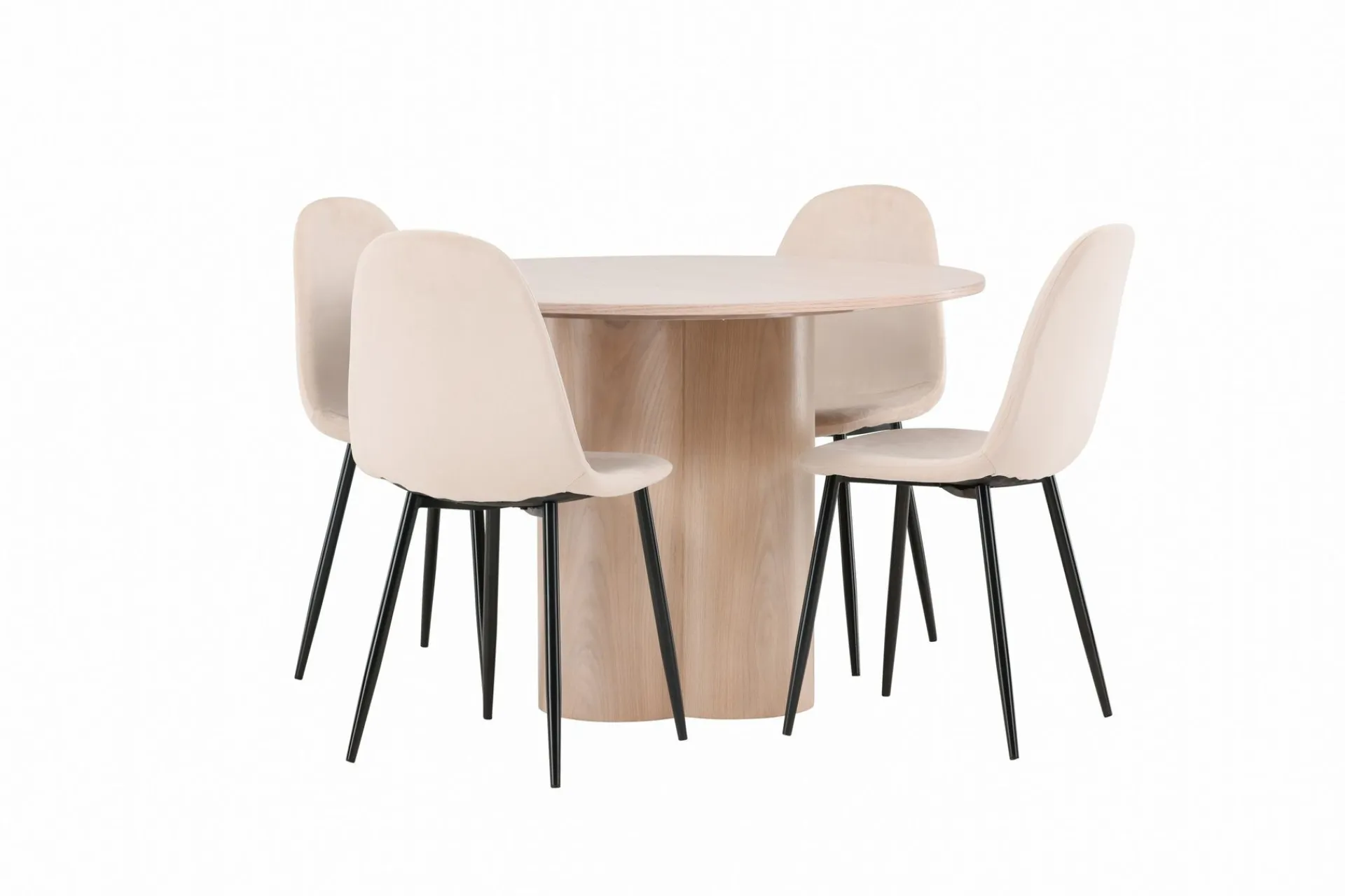 Venture Home Olivia Spisegruppe 110 cm Rund med 4 Polar Stoler