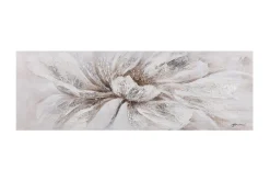 Oljemaleri 50x150cm Hvit blomst