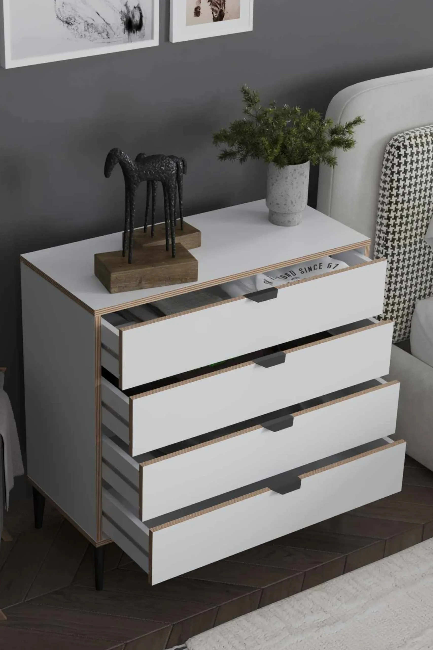 Kommode|Entrekommode-Olyros kommode 90 cm Hvit