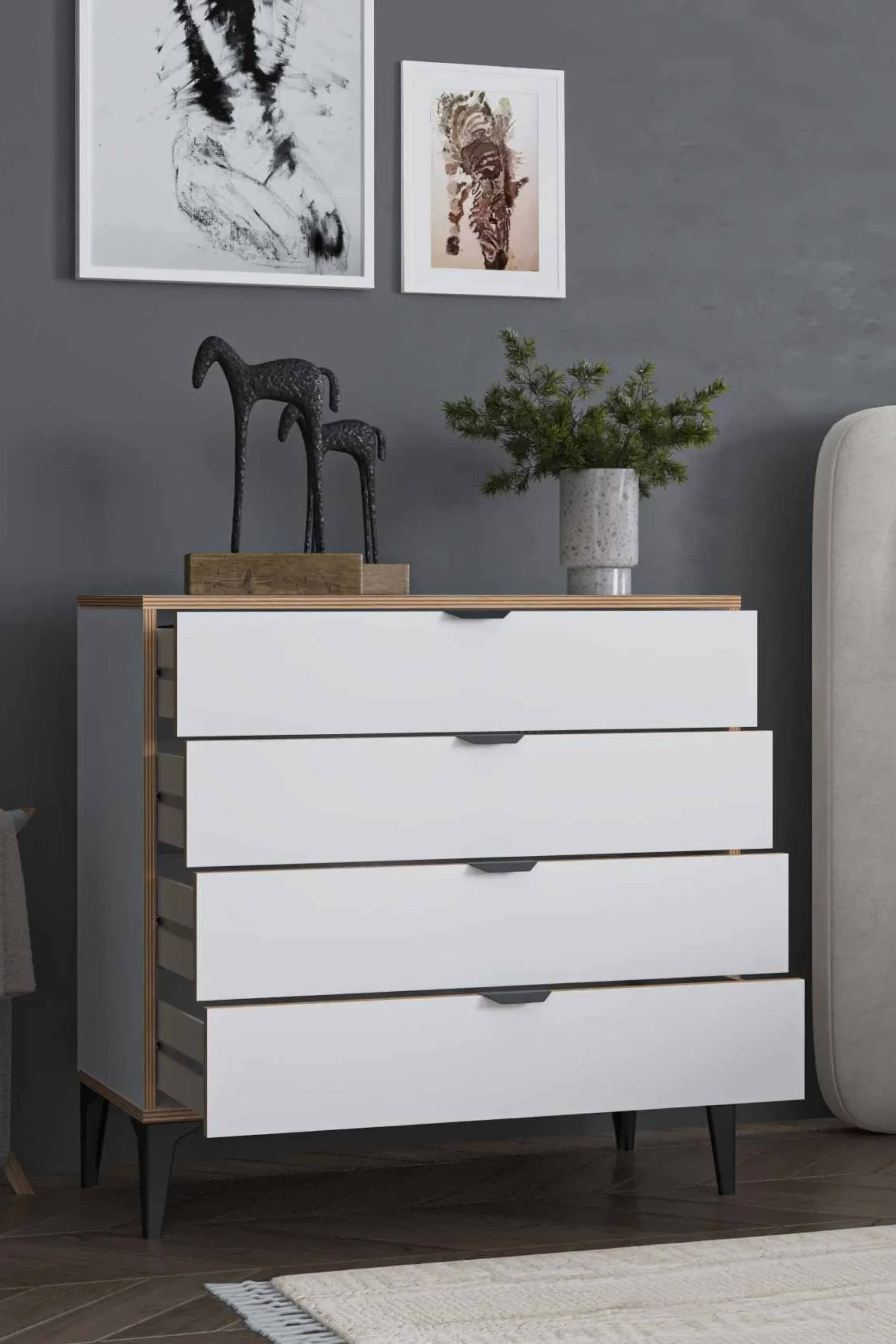 Kommode|Entrekommode-Olyros kommode 90 cm Hvit