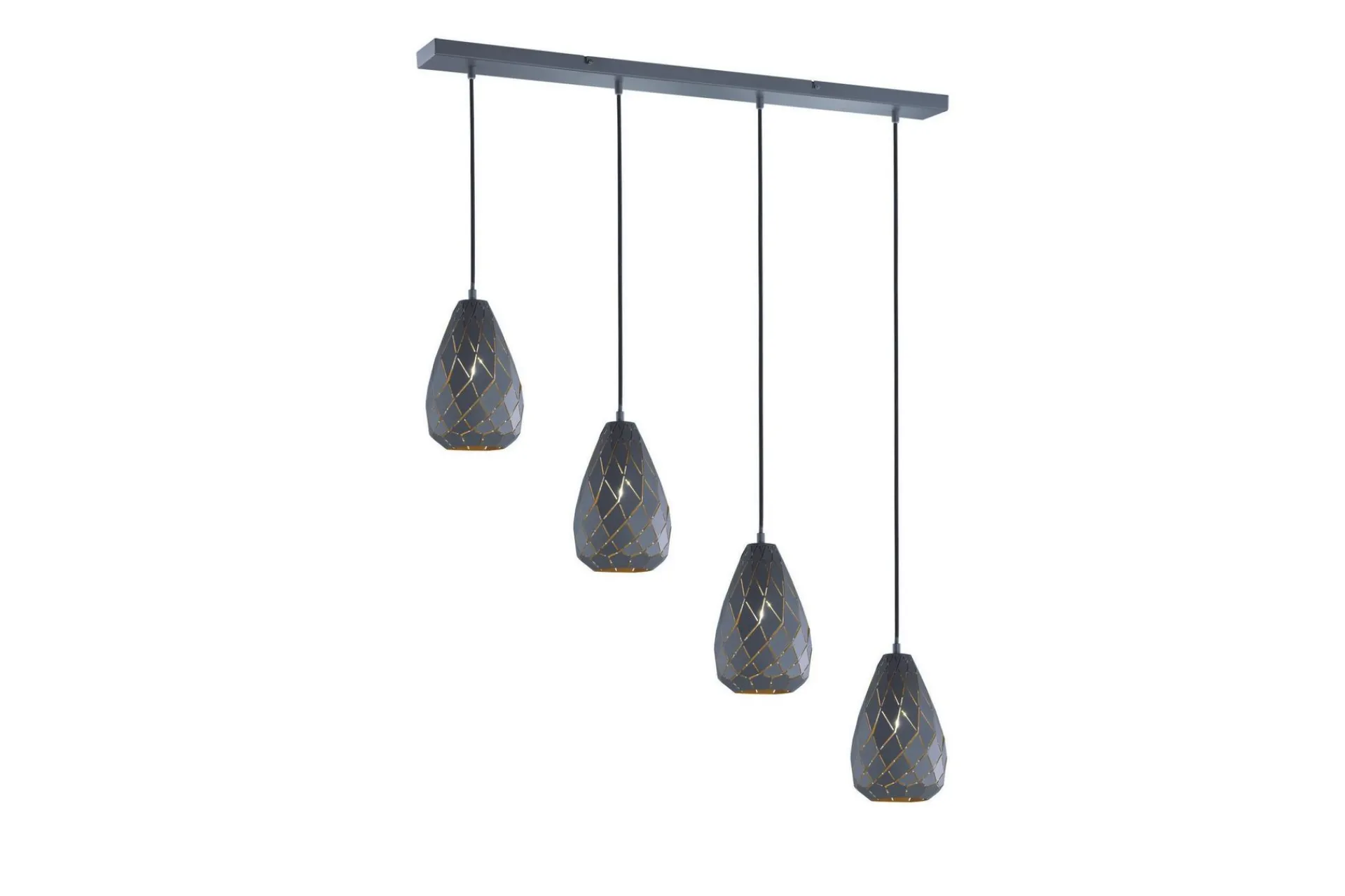 Trio Lighting Kjøkkenlampe-Onyx Pendellampe 3xE27 antrasitt / gull Gull,Antracit
