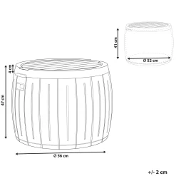 Putebokser & Putekasser|Puteoppbevaring & Møbelbeskyttelse-Oppbevaringsboks utendørs Prinos 56x56 cm Grå