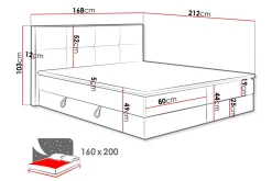 Kontinentalsenger|Seng Med Oppbevaring-Oppbevaringsseng EUPHORIA 160x200 Belle 1