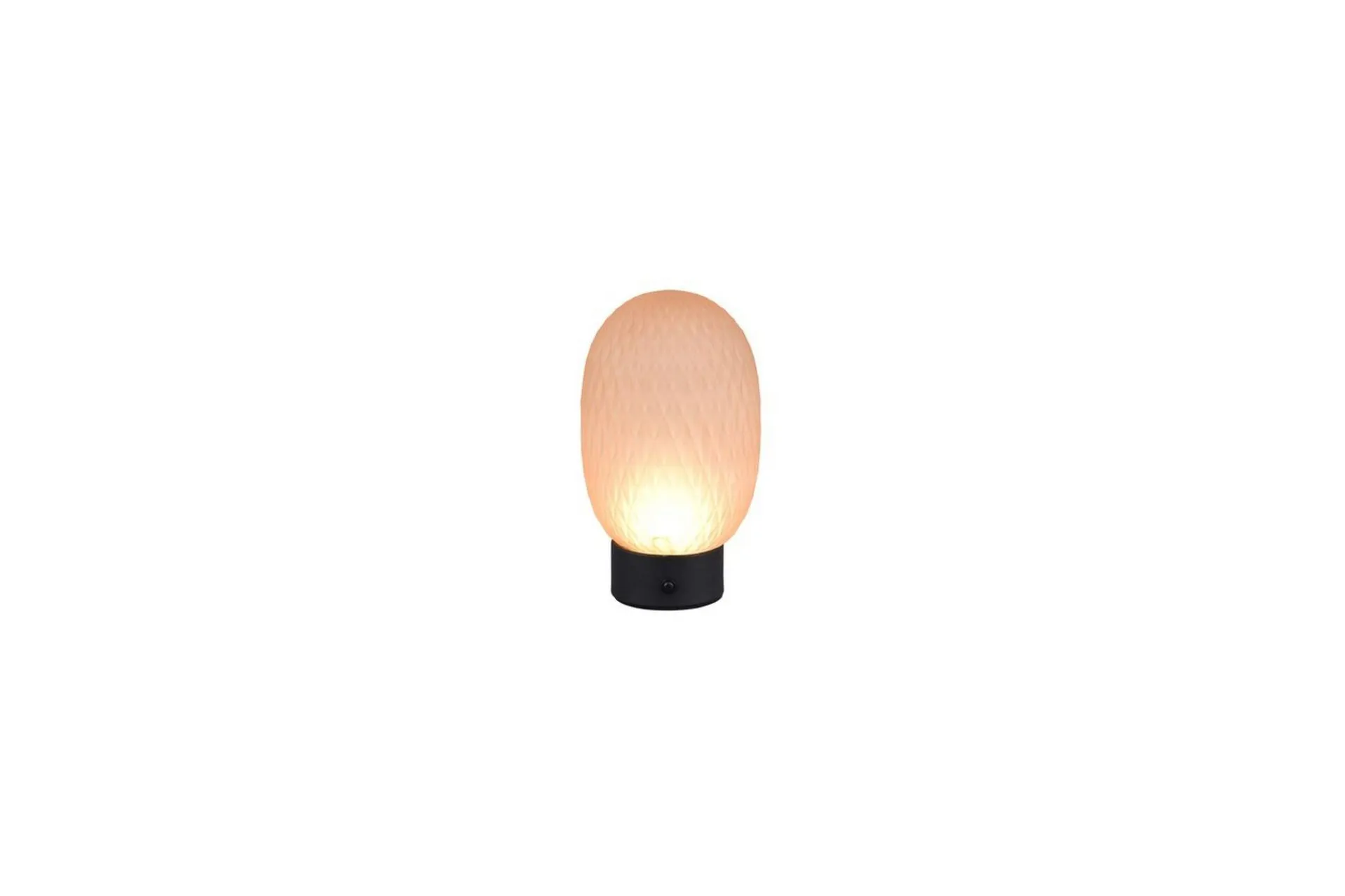 Trio Lighting Oppladbar bordlampe TRIO Facette Matt svart/amber