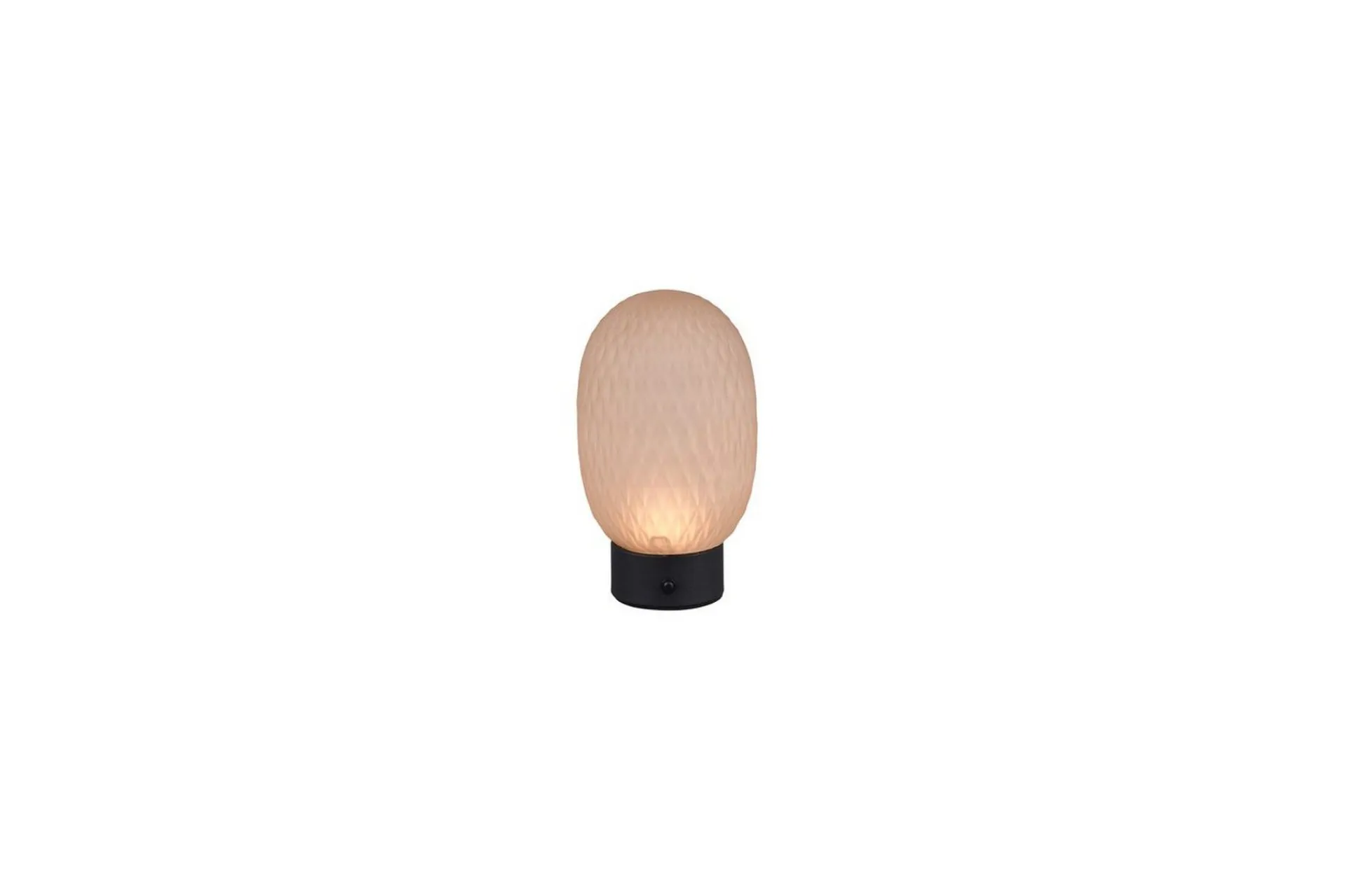 Trio Lighting Oppladbar bordlampe TRIO Facette Matt svart/amber