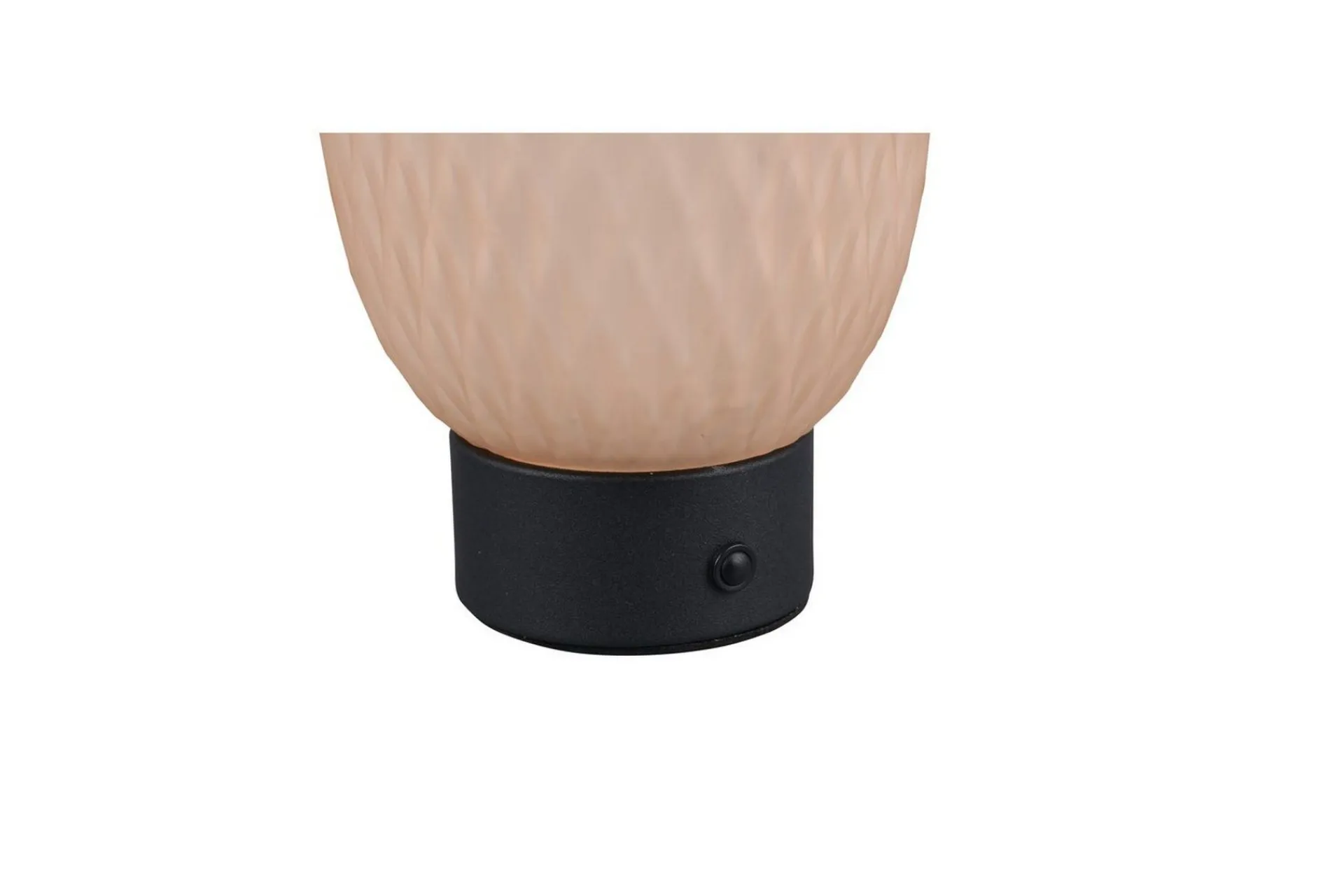 Trio Lighting Oppladbar bordlampe TRIO Facette Matt svart/amber