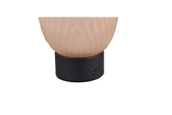 Trio Lighting Oppladbar bordlampe TRIO Facette Matt svart/amber