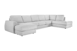 Scandinavian Choice U-Sofa-Optus Lyx 6-seters Høyrevendt U-formet Large Sofa med Divan og Sjeselong i Stoff Grey