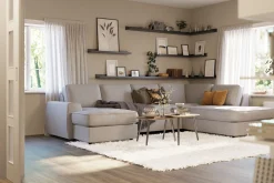 Scandinavian Choice Optus Lyx 4-seters Høyrevendt U-formet Sofa med Divan og Sjeselong i Stoff