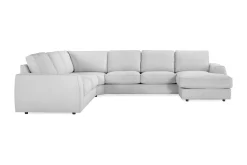 Scandinavian Choice Hjørnesofa-Optus Lyx 5-seters Høyrevendt U-formet Hjørnesofa med Divan i Stoff Grey