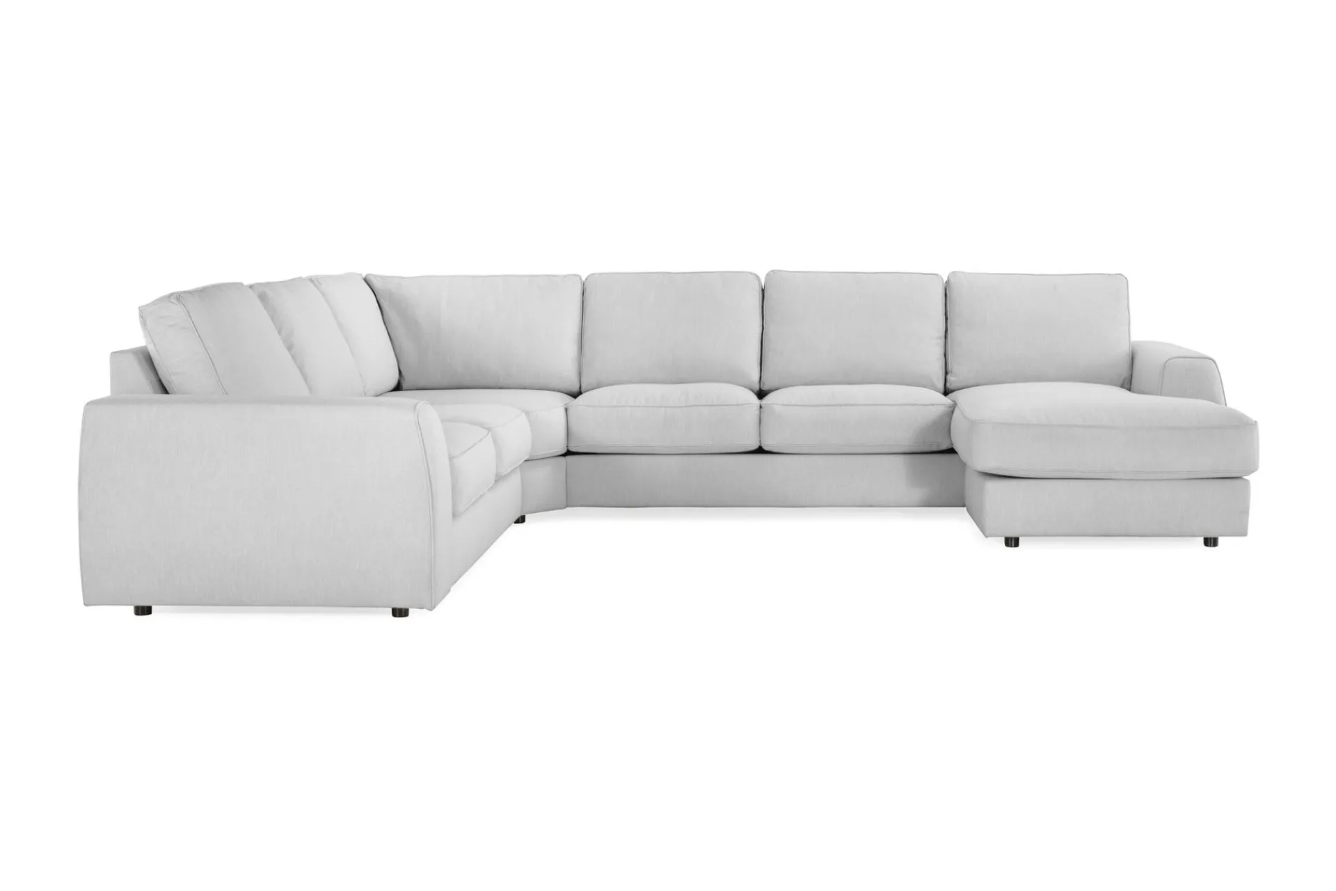 Scandinavian Choice Hjørnesofa-Optus Lyx 5-seters Høyrevendt U-formet Hjørnesofa med Divan i Stoff Grey