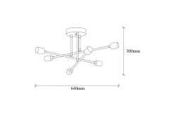 Taklampe|Soveromslampe-Opviq Tel Stor Taklampe Plafond – Stue – Soverom – Kjøkken