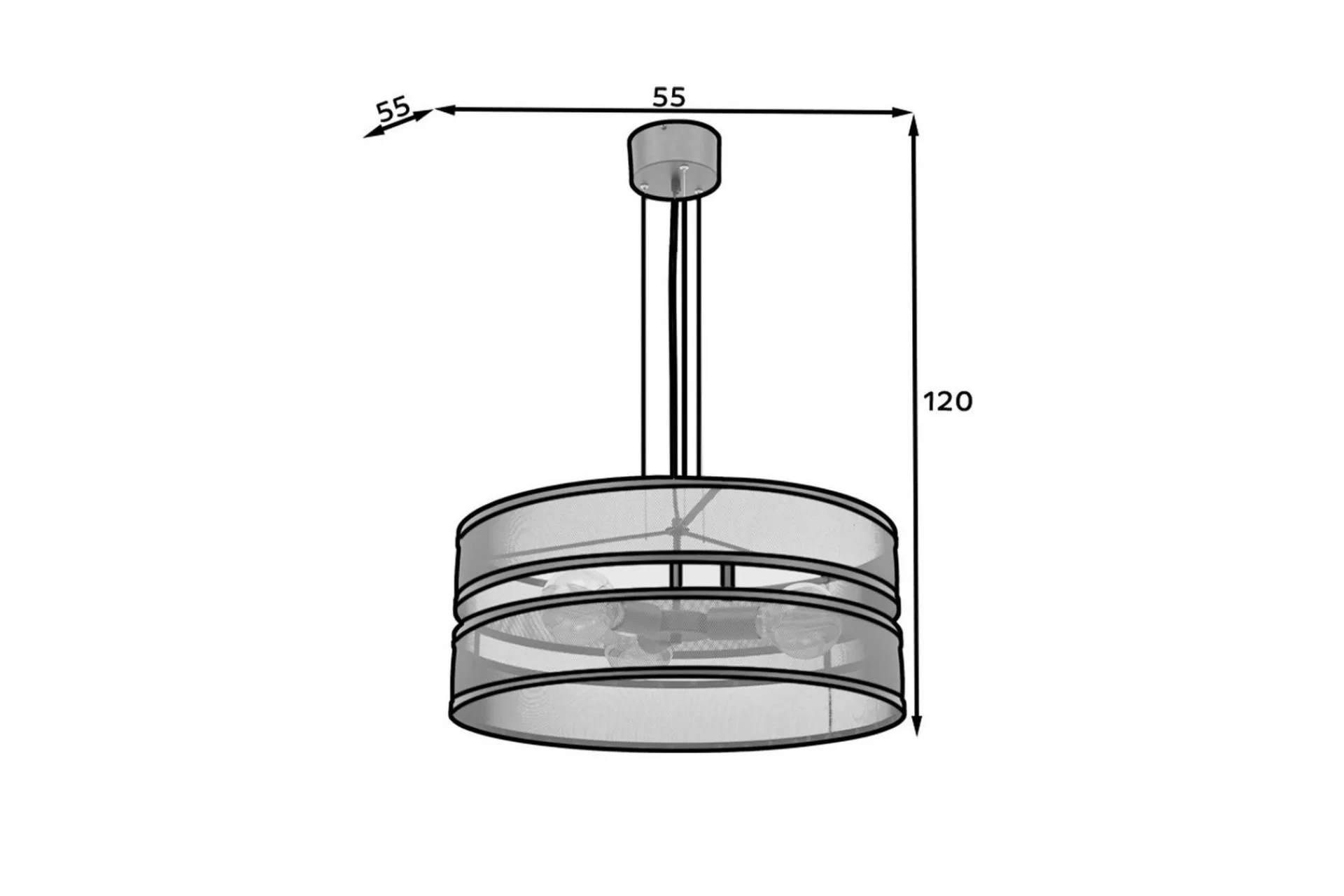 Kjøkkenlampe-Orabela Taklampe Svart