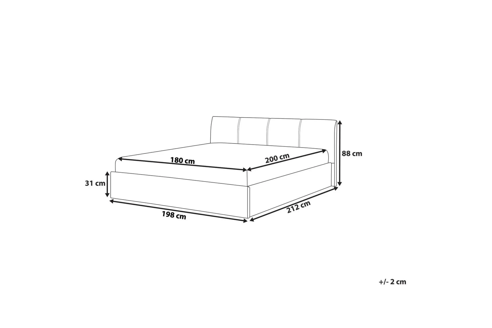 Bedly Orbey Dobbeltseng 180 | 200 cm