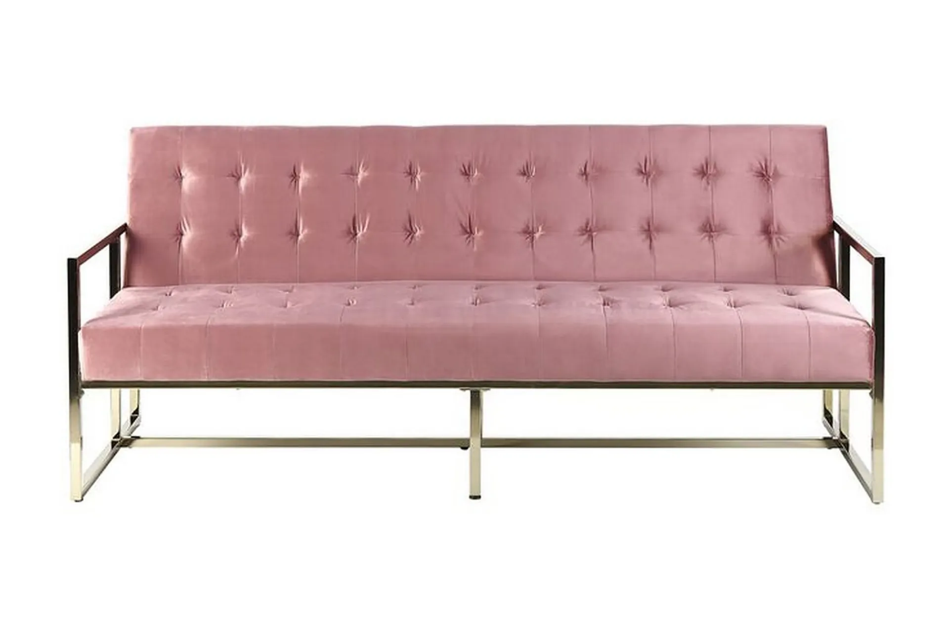 Velour Sofa & Fløyel Sofa-Ordsbo 3-seter Sovesofa Lyserød