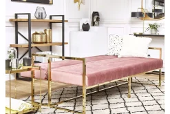 Velour Sofa & Fløyel Sofa-Ordsbo 3-seter Sovesofa Lyserød