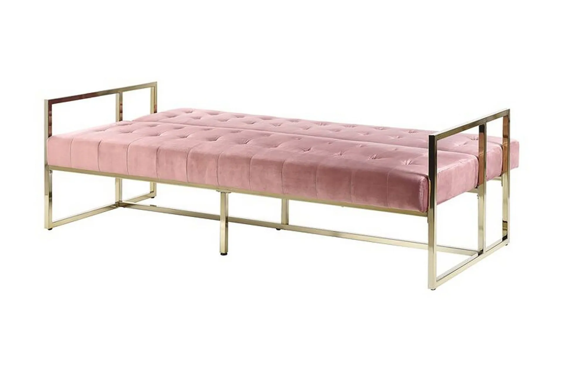 Velour Sofa & Fløyel Sofa-Ordsbo 3-seter Sovesofa Lyserød