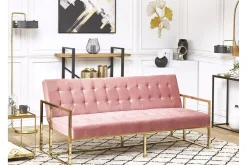 Velour Sofa & Fløyel Sofa-Ordsbo 3-seter Sovesofa Lyserød