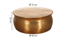 Wohnling Sofabord-Osagie Sofabord 75 cm Rundt Kobber