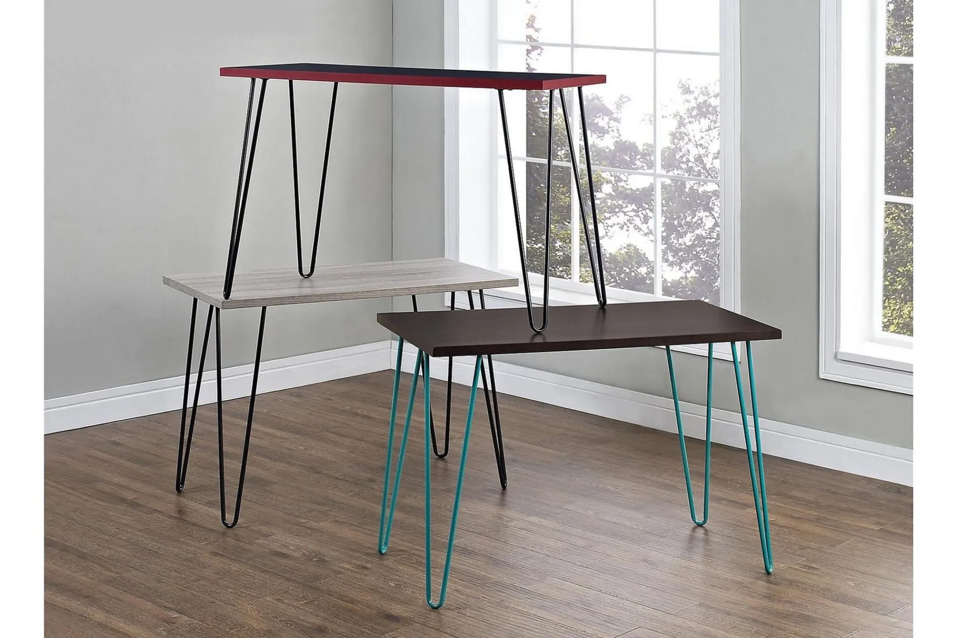 Dorel Home Owen Skrivebord 102 cm Grå/Svart