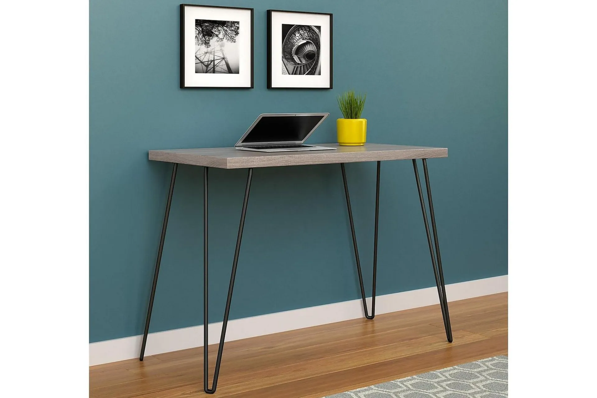 Dorel Home Owen Skrivebord 102 cm Grå/Svart
