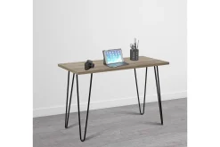 Dorel Home Kontorbord-Owen Skrivebord 102 cm Natur/Svart Rustikk eikelook