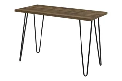 Dorel Home Kontorbord-Owen Skrivebord 102 cm Valnøttsbrun/Svart Valnöt