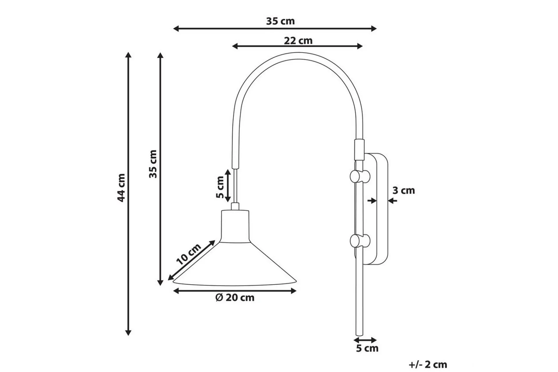 Nattbordslampe-Ozmi Vegglampe E27 E27 Sølv,Svart