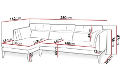 Pacyfic Divansofa 280x162x100 cm