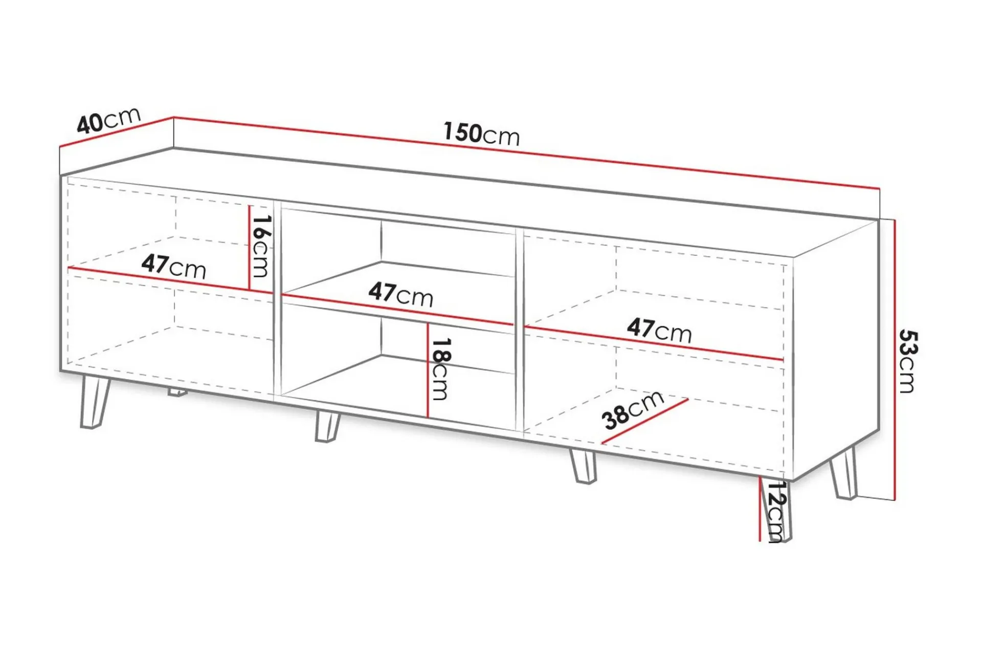 Scandinavian Choice Pafos Tv-benk 40x52x150 cm