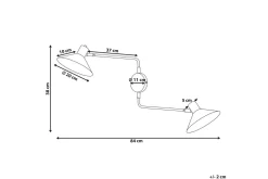 Nattbordslampe-Paleki Vegglampe E27 Svart