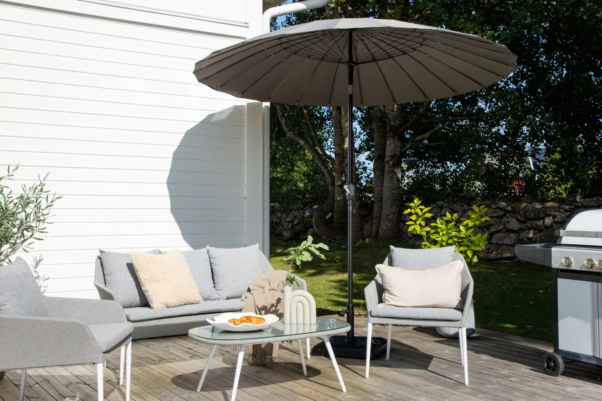 Venture Home Parasoller-Palmetto Parasoll 270 cm Grey