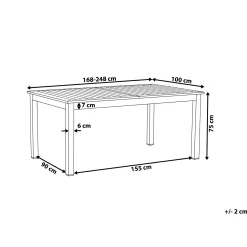 Spisegrupper Hage-Pancole Hagegruppe Med Bord + 6 Stoler Grey