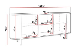 Pantego Skjenk 184x40 cm