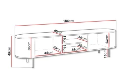 Tv-Benk & Mediabenk-Pantego Tv-Benk 184x40 cm Brun